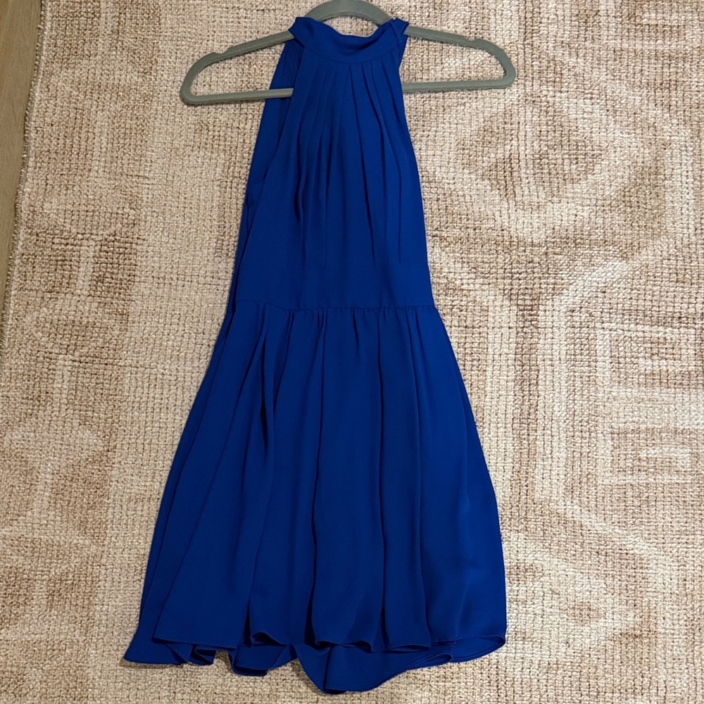 Express Royal Blue Halter Dress